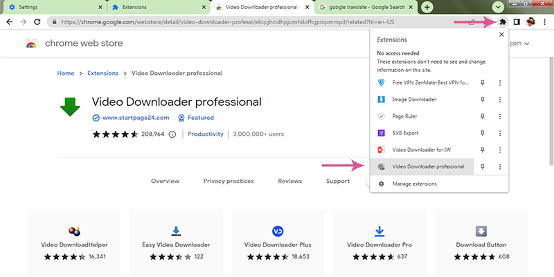 لیست افزونه ای نصب شده در مرورگر کروم 