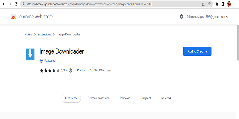 نصب افزونه دانلود تصاویر با کروم