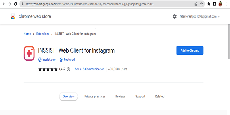 نصب افزونه کروم برای داشتن اینستگرام روی دسکتاپ