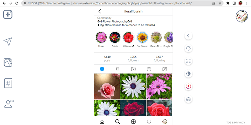 افزونه inssist برای داشتن همه امکانات اینستگرام روی دسکتاپ