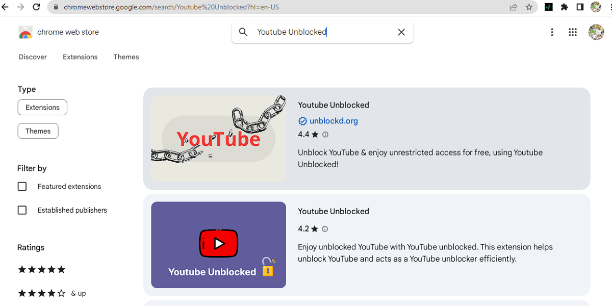 youtubewithoutfilterthird1 -تصویر 5 | دسترسی به یوتیوب بدون فیلتر، تجربه شده و واقعی در سال 2026 - آموزشگاه کامپیوتر کلیک افزونه Youtube Unblocked برای دسترسی به یوتیوب بدون فیلتز